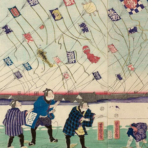 凧揚げ、お正月、江戸時代