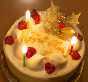 クリスマスケーキ、ろうそく、、豆知識、サイズ