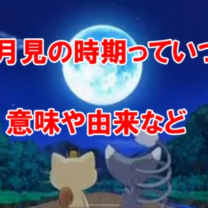 お月見の時期っていつ?2014お月見をする意味や由来は?