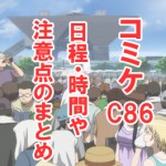 コミケ(C86)2014年の日程や時間と注意点をまとめて調べてみました