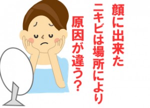 ニキビが出来る場所には原因があった！対策も調べた【顔】