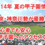 2014年 高校野球は8月9日開幕!東京・神奈川勢が優勝?初心者の為情報や甲子園球場へのアクセスなど