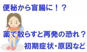 便秘から盲腸（虫垂炎）に？｜薬で散らすと再発の恐れ？初期症状など