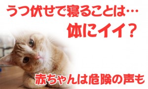 うつ伏せで寝ることは体にイイ？しかし赤ちゃんは危険との声も