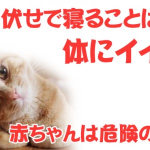 うつ伏せで寝ることは体にイイ?しかし赤ちゃんは危険との声も
