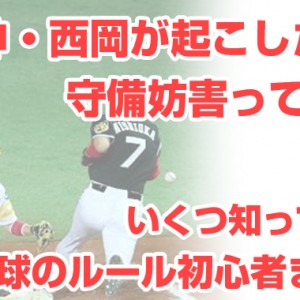 西岡(阪神)が起こした!守備妨害って?いくつ知ってる野球のルール初心者向け【まとめ】