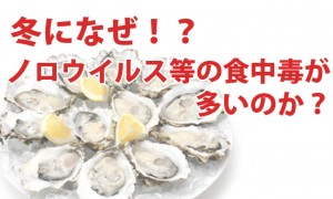 冬になぜ！ノロウイルス等の食中毒が多いのか？牡蠣に多い理由も